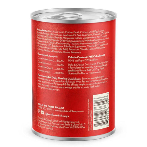 Stella & Chewy's Gourmet Duck Carrot Spinach Stew Wet Dog Food 12.5oz poudrefeed.com 3
